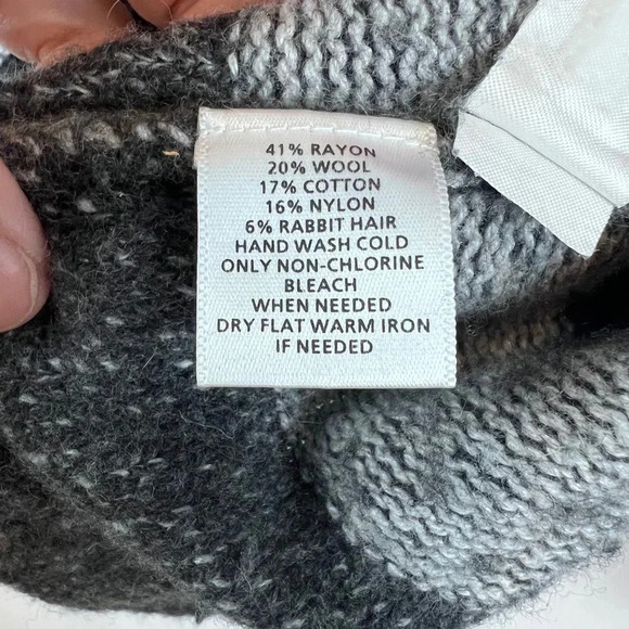 Ann Taylor LOFT Chunky Cardigan Wool/Rabbit Hair Size L - Picture 4 of 5